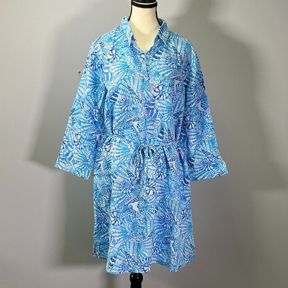 Lilly Pulitzer Pilar Women's Size XL Blue Tunic Dress NWT